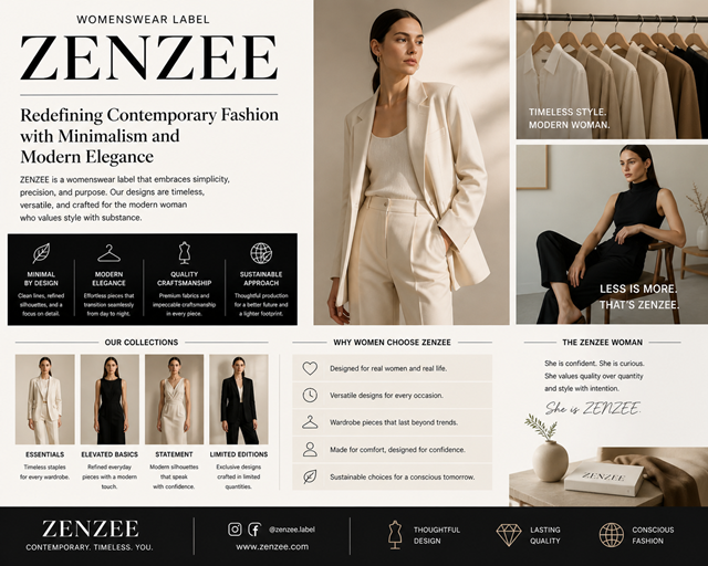 Womenswear Label ZENZEE: Redefining Contemporary Fashion with Minimalism and Modern Elegance Image
